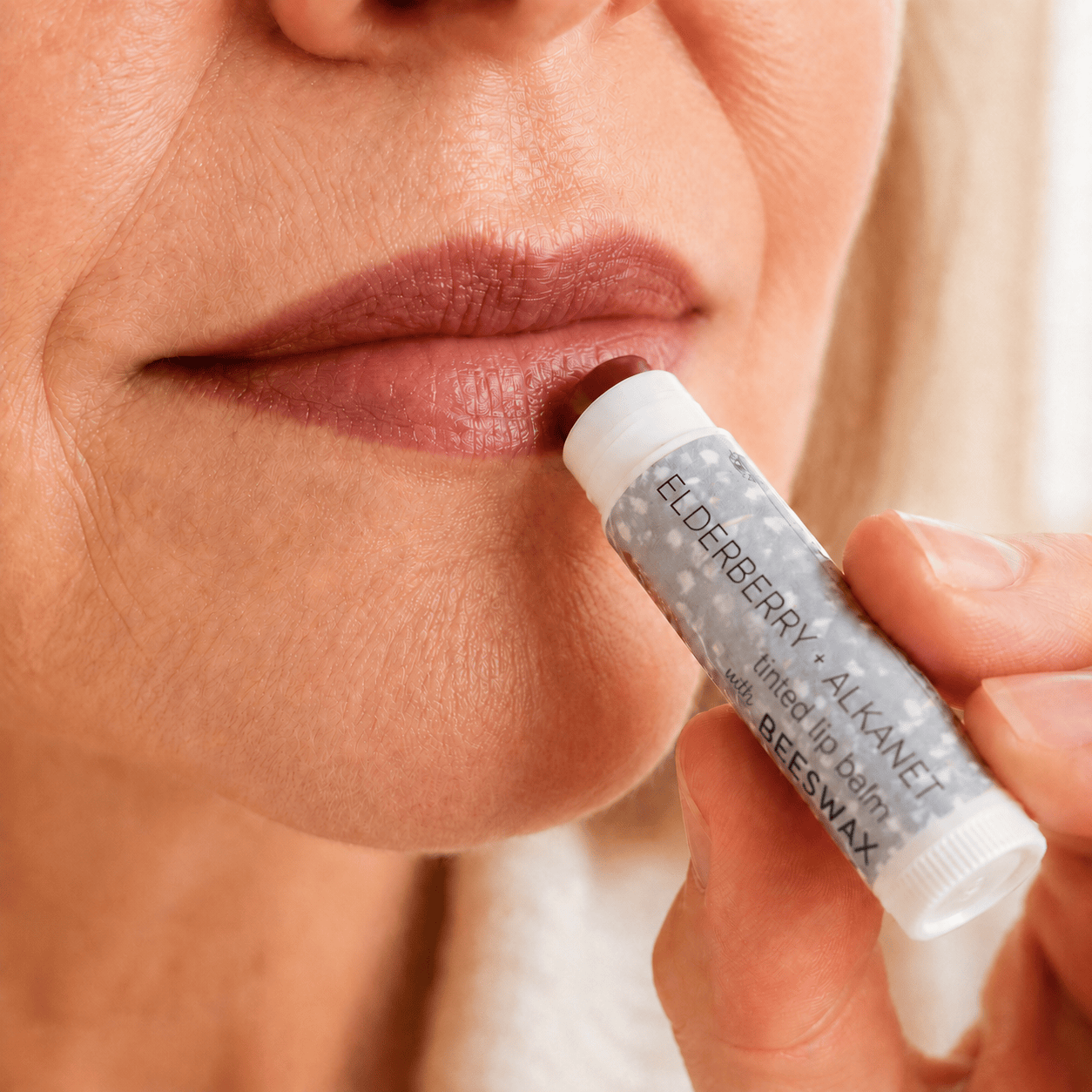 BeeLovelyBotanicals Elderberry and Alkanet Beeswax Lip Balm