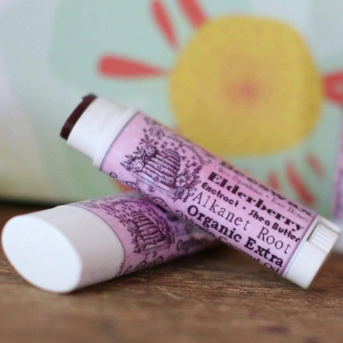 BeeLovelyBotanicals Elderberry and Alkanet Beeswax Lip Balm