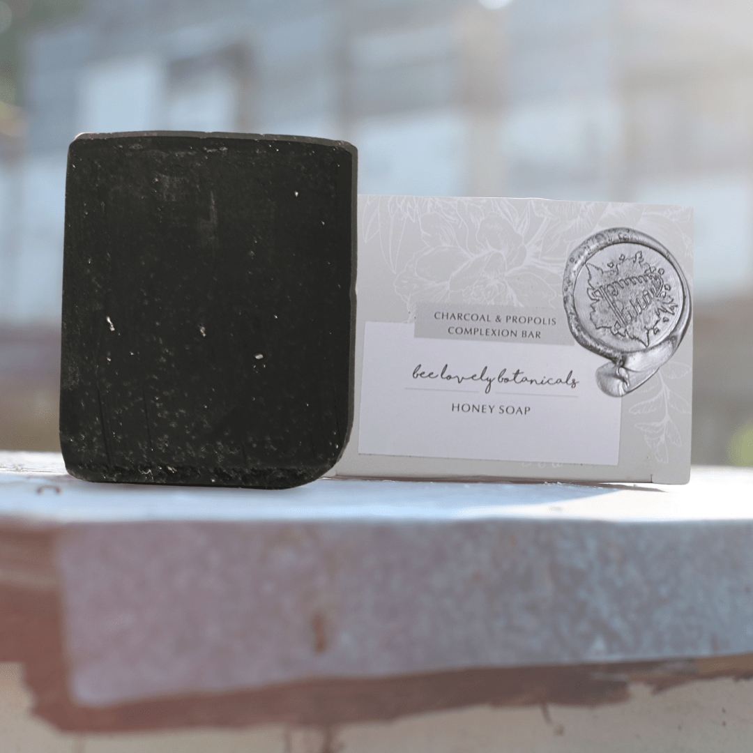 BeeLovelyBotanicals Bar Soap Activated Charcoal Propolis Complexion Soap