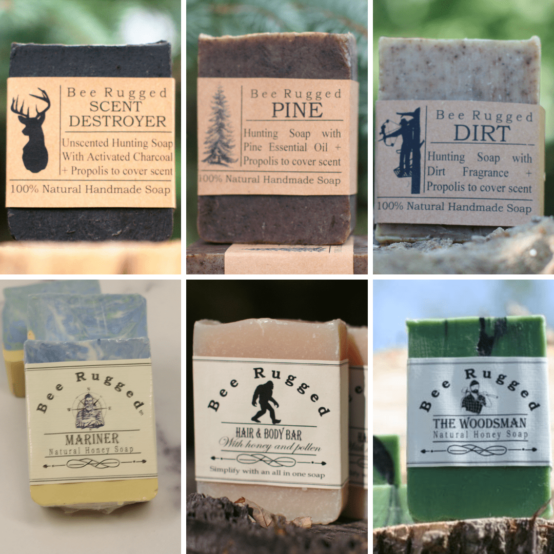 BeeLovelyBotanicals Sporting Goods &gt; Outdoor Recreation &gt; Hunting &amp; Shooting &gt; Hunting &gt; Wildlife Attractants &gt; Cover Scents &amp; Scent Attractants Bee Rugged Hunting Soap Bundle