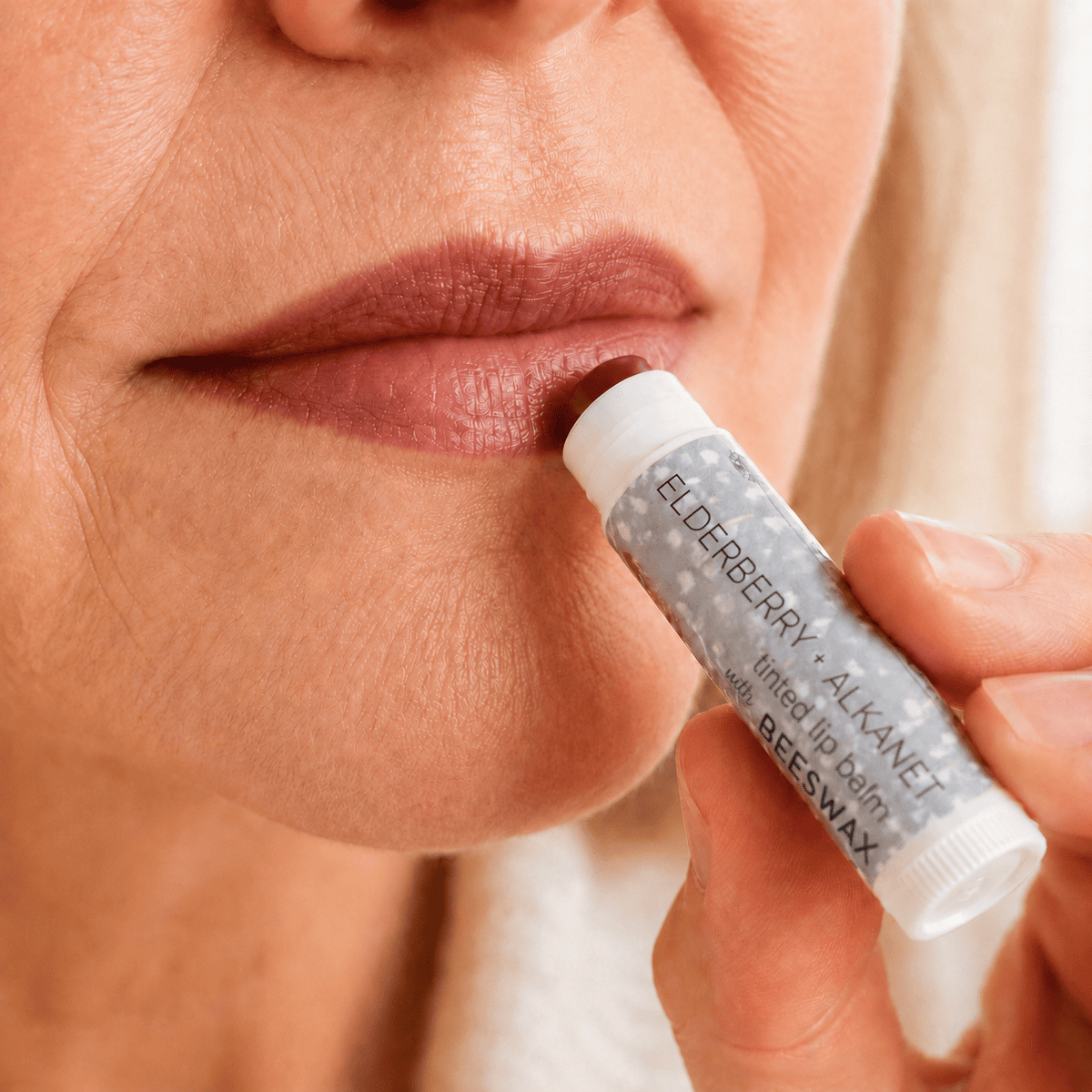 BeeLovelyBotanicals Elderberry and Alkanet Beeswax Lip Balm