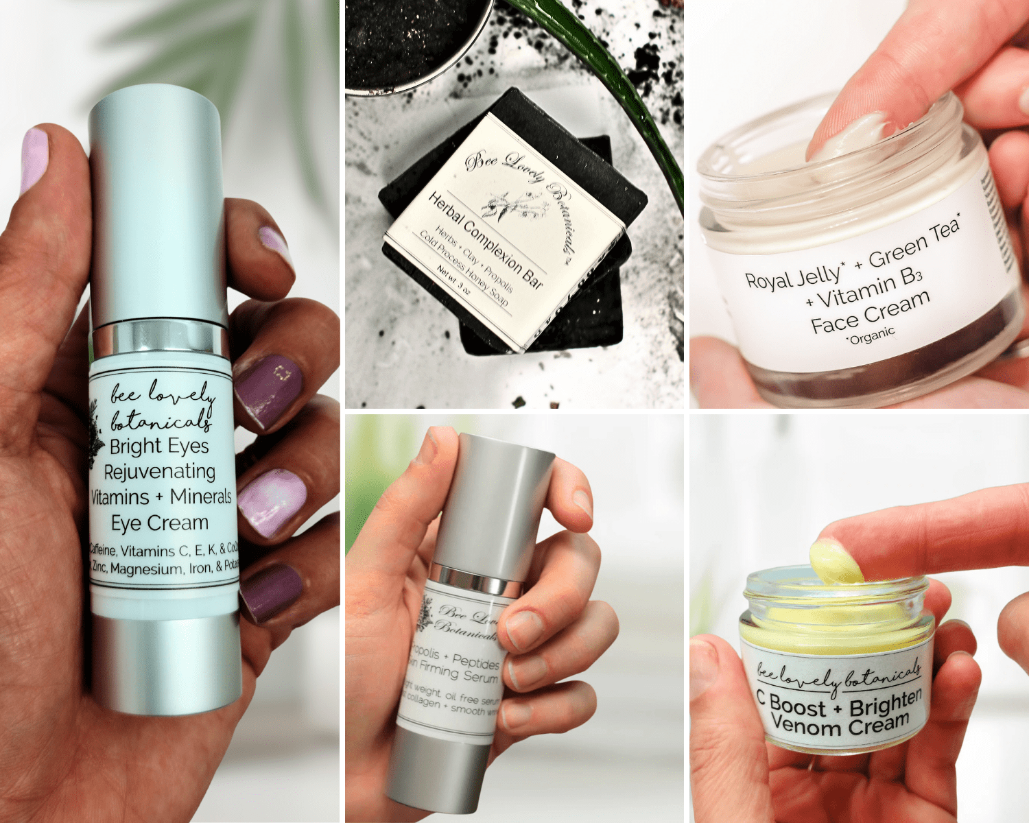 BeeLovelyBotanicals Complete Face Care Kit Face, Venom, Eye Cream, Propolis Serum, Herbal Complexion