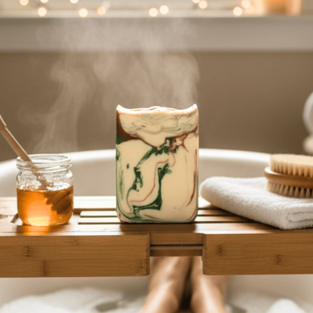 BeeLovelyBotanicals Bar Soap Fireside Cider Honey Soap