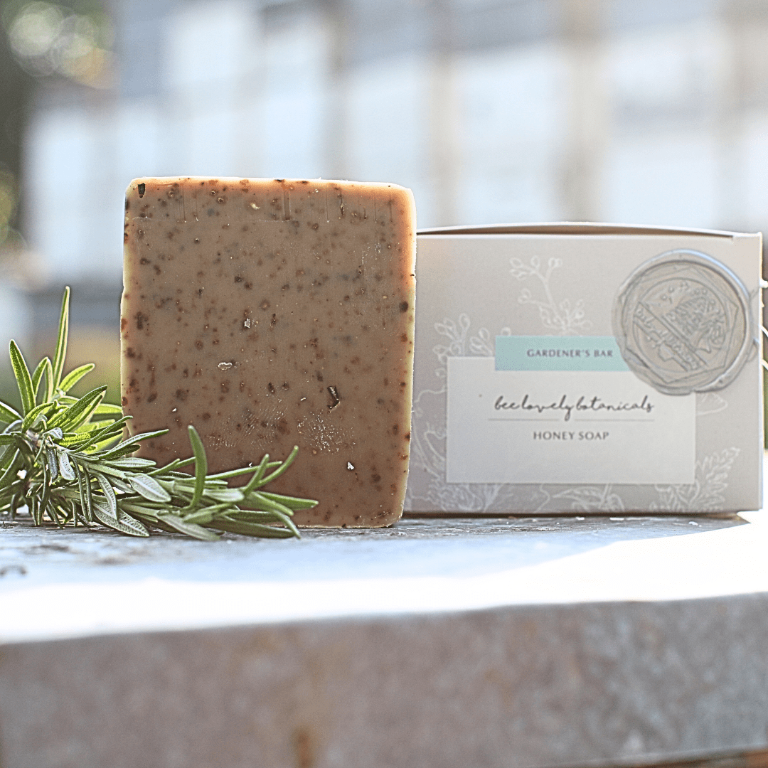 BeeLovelyBotanicals Bar Soap Gardener&#39;s Bar Soap with Pumice and Ground Rosemary