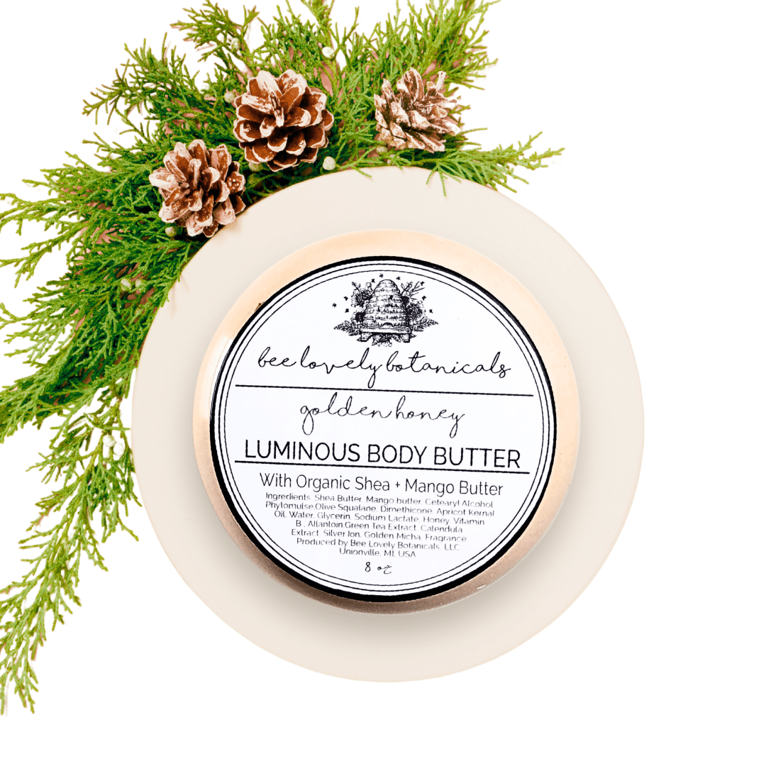 BeeLovelyBotanicals body butter Golden Honey Luminous Body Butter