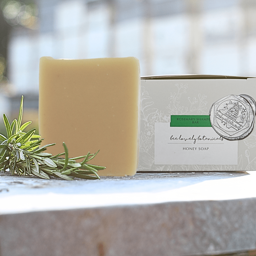 BeeLovelyBotanicals Honey Shampoo Bar with Rosemary Essential Oil