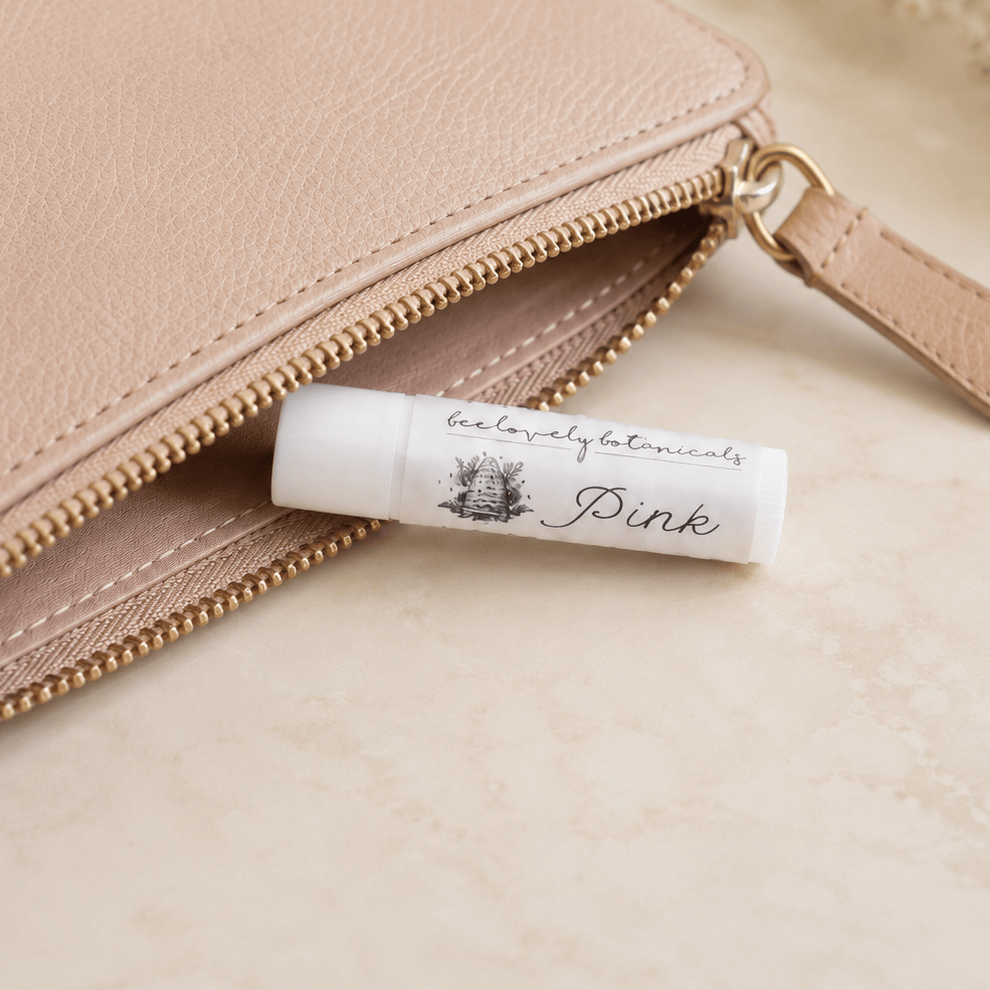 BeeLovelyBotanicals Cosmetics Pink Lemonade Beeswax Lip Balm