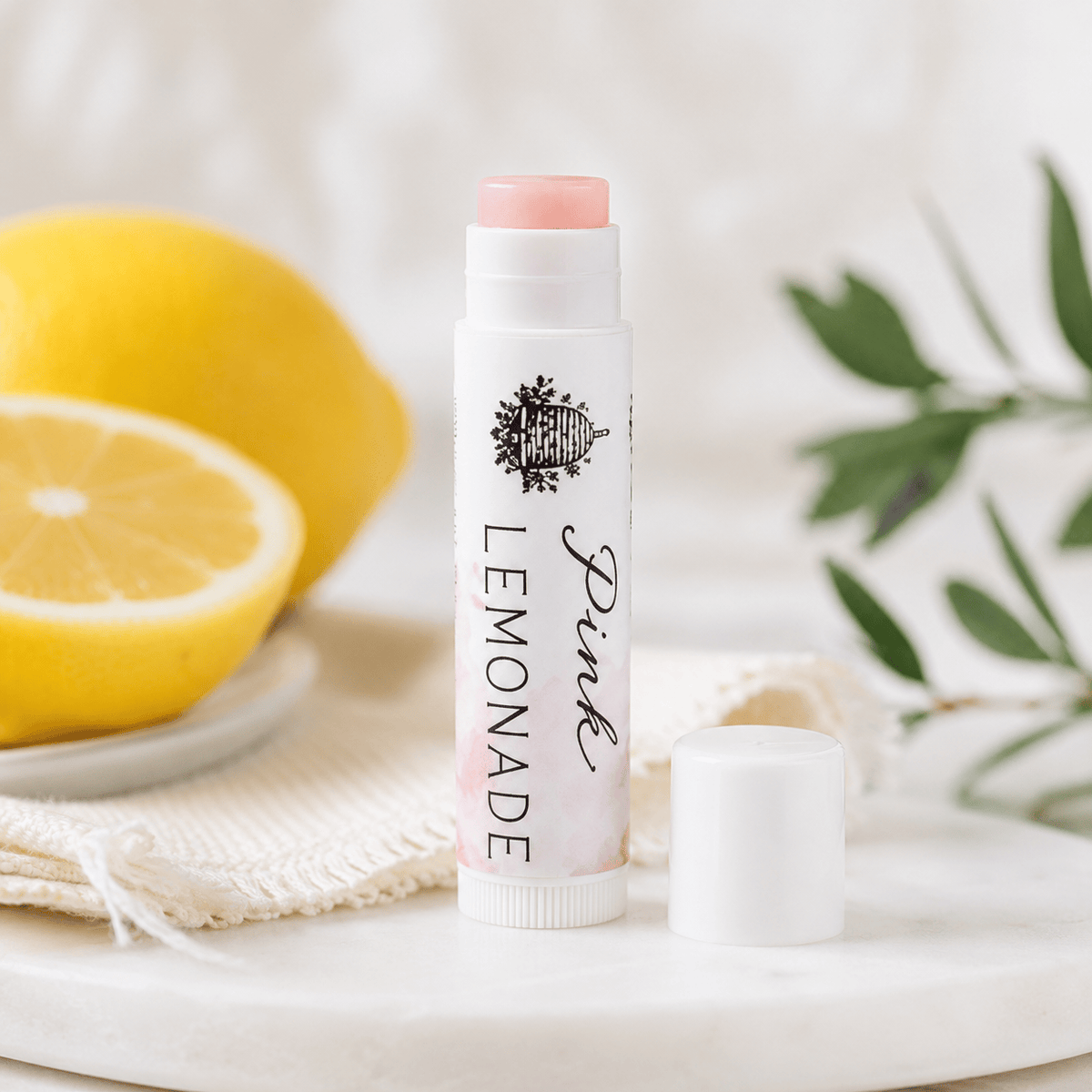 BeeLovelyBotanicals Cosmetics Pink Lemonade Beeswax Lip Balm