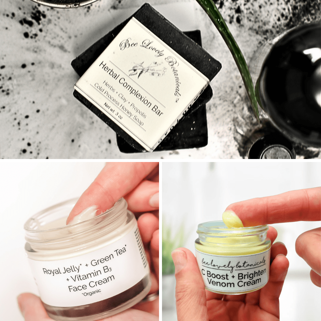 BeeLovelyBotanicals Complete Face Care Kit Royal Jelly Face Cream + Herbal Complexion Soap