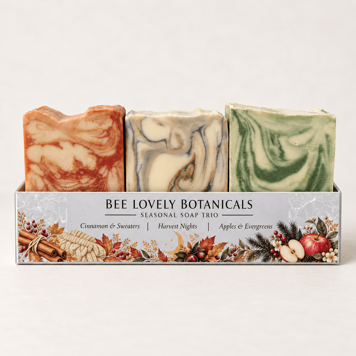 BeeLovelyBotanicals Bar Soap Seasonal Soap Trio