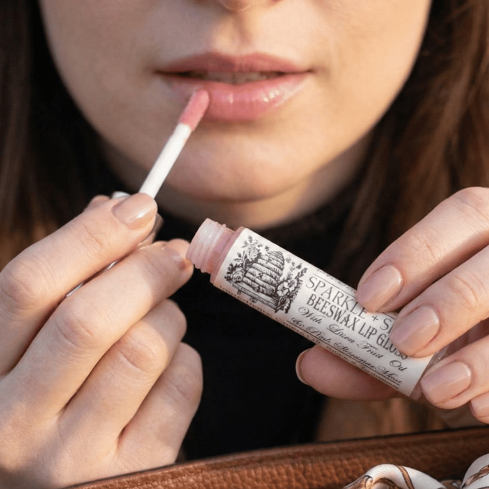 BeeLovelyBotanicals Lip Gloss Sparkle + Shine Beeswax Lip Gloss