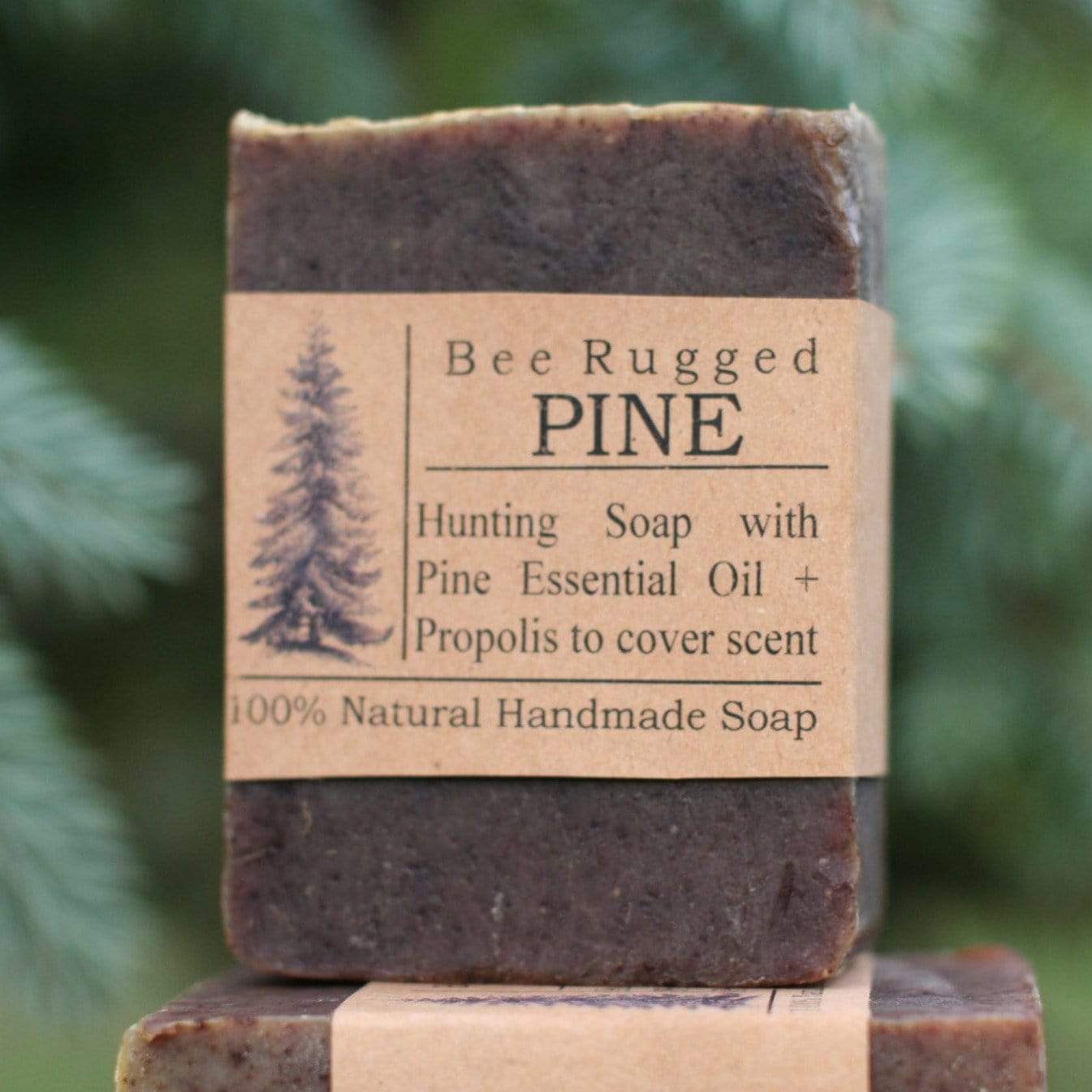 BeeLovelyBotanicals Bee Rugged Pine Bar Soap