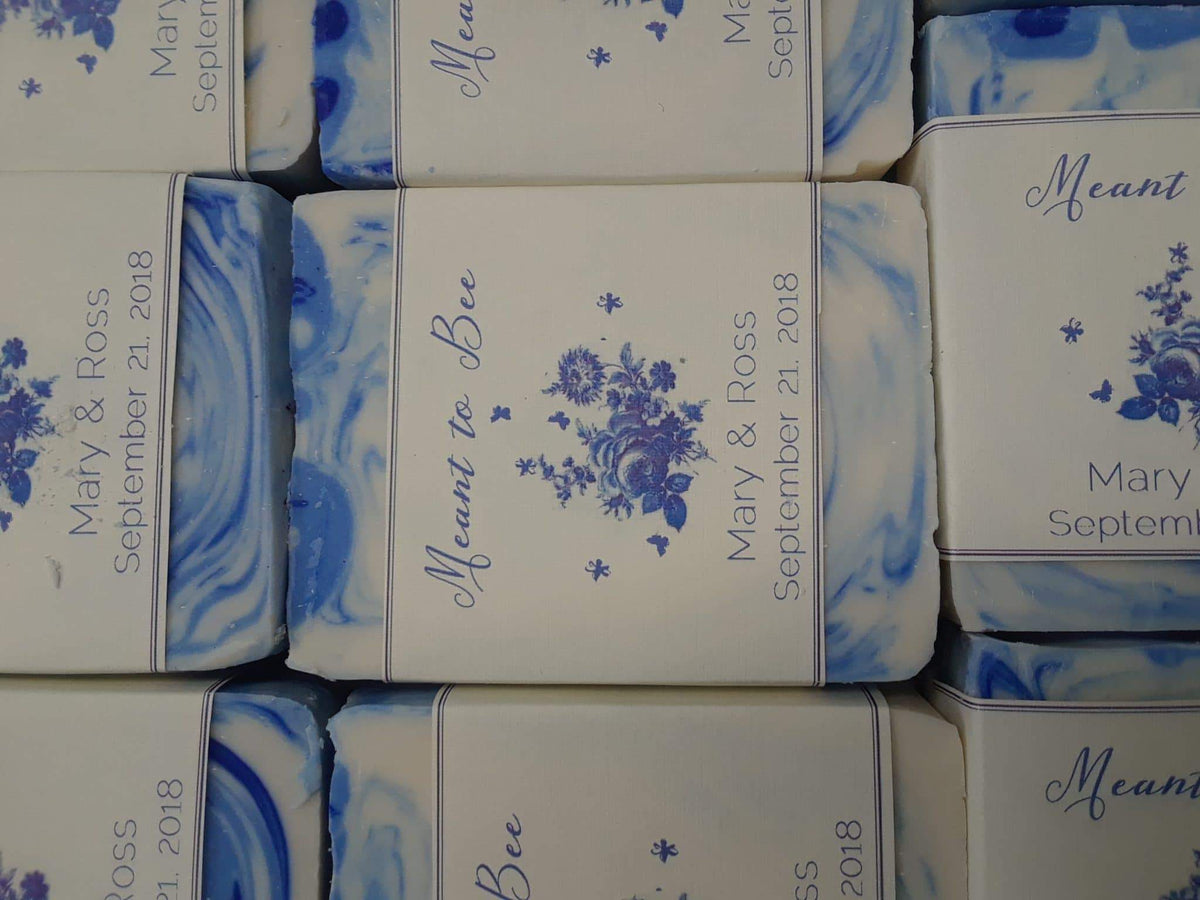BeeLovelyBotanicals Blue and White China inspired wedding soap
