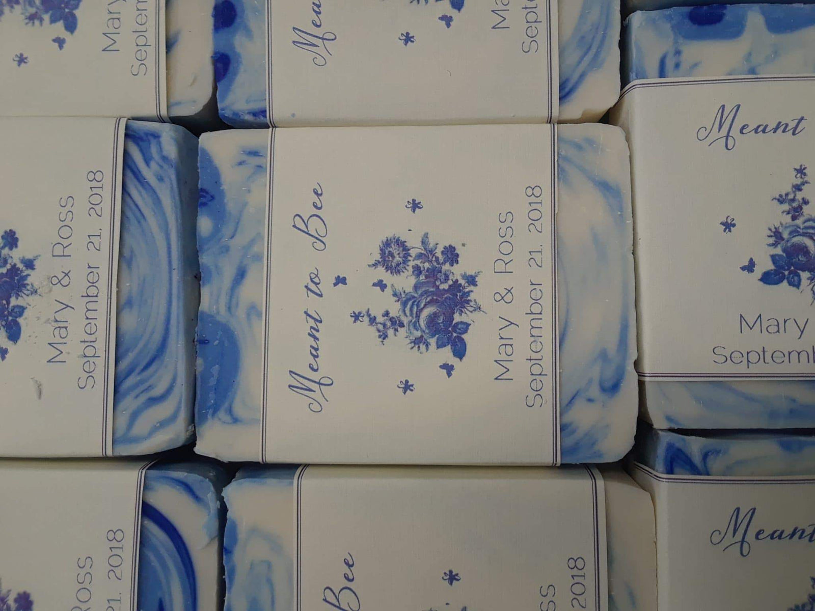 BeeLovelyBotanicals Blue and White China inspired wedding soap