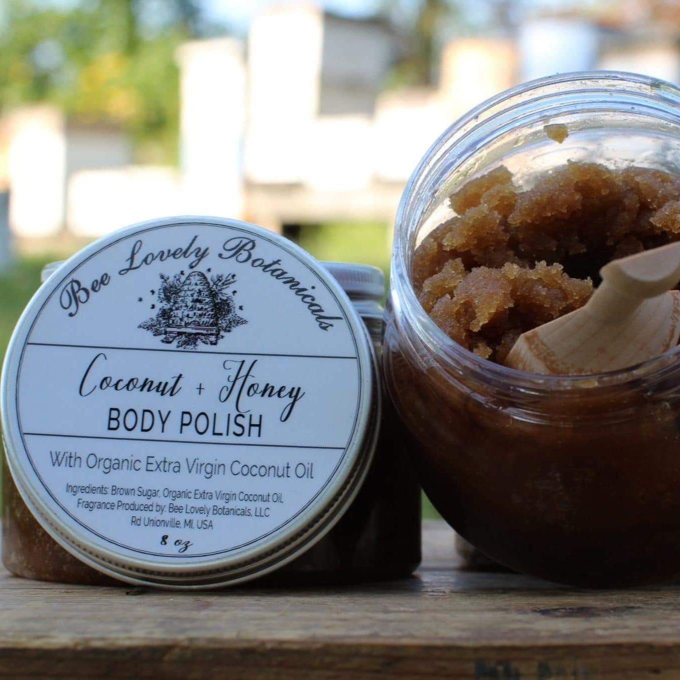 Brown Sugar and Honey Body Polish Scrub by Bee Lovely Botanicals -  BeeLovelyBotanicals