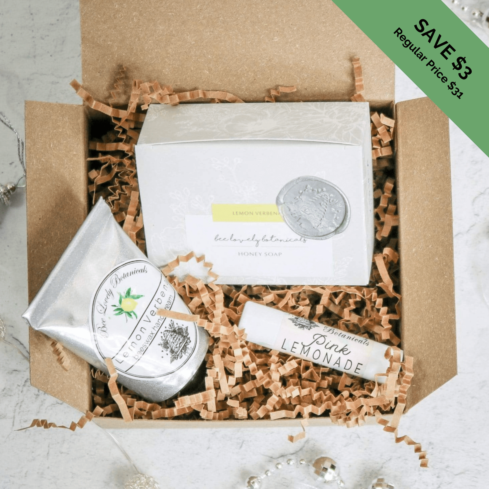 BeeLovelyBotanicals Lemon Verbena Beehive Gift Box