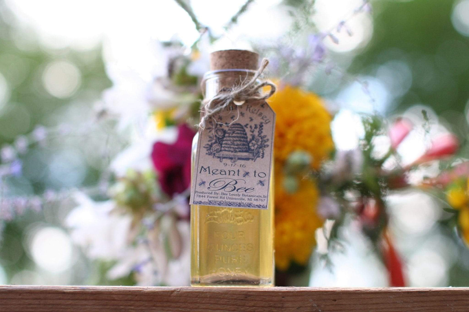 BeeLovelyBotanicals Michigan Wildflower Honey Wedding Favors