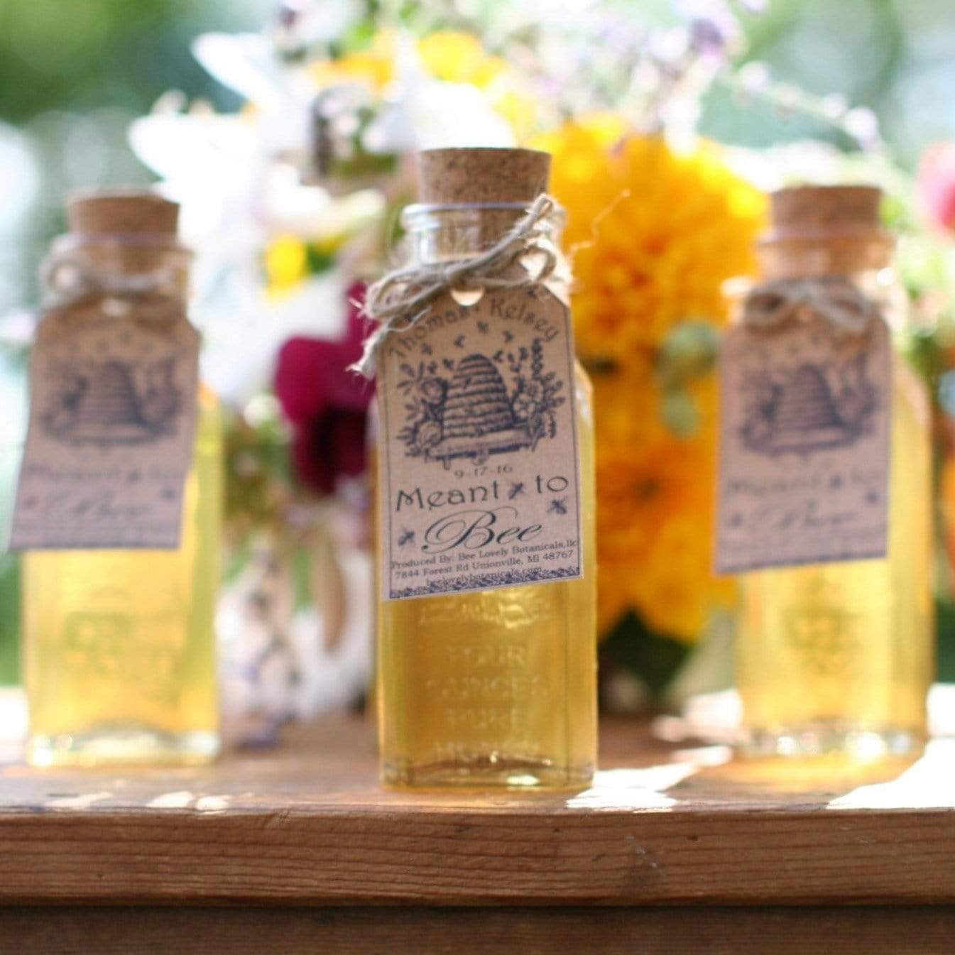 BeeLovelyBotanicals Michigan Wildflower Honey Wedding Favors