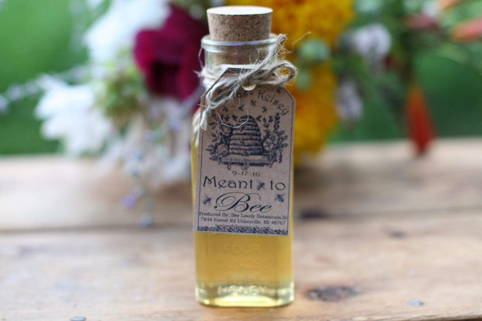 BeeLovelyBotanicals Michigan Wildflower Honey Wedding Favors