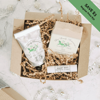 BeeLovelyBotanicals Bath & Body Gift Sets Vanilla Mint Beehive Gift Box